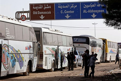 Militares sirios frustran ataques contra autobuses de evacuados